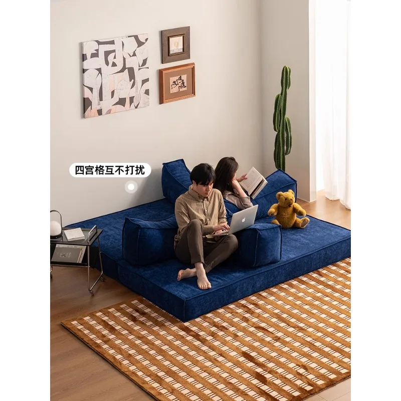 

Retro small apartment living room folding sofa, bed dual-purpose