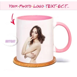 Personalised Your Photo Mug, Custom NAME IMAGE TEXT Cup,Customize Coffee Mugs, Tea Cups, Mothers day, Wedding Gift 9 COLOURS