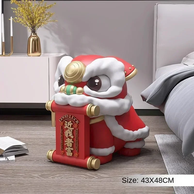 زخرفة أرضية رقص الأسد، زخرفة بجوار الأريكة في غرفة المعيشة، فتحة ترحيب لمتجر الرقص الأسد، هدية هووسورمينغ #5