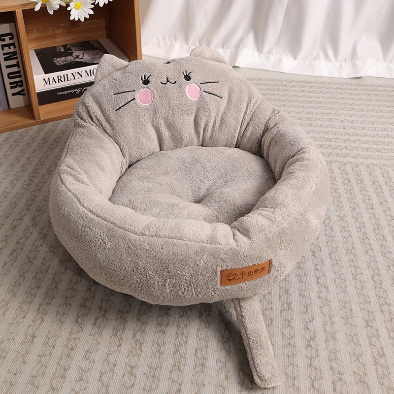 Dog Cat Bed Winter Keep Warm Corduroy PV Velvet Dog Cat Universalize Cushion Waterproof And Antiskid Thicken Dog Cat Cushion Bed