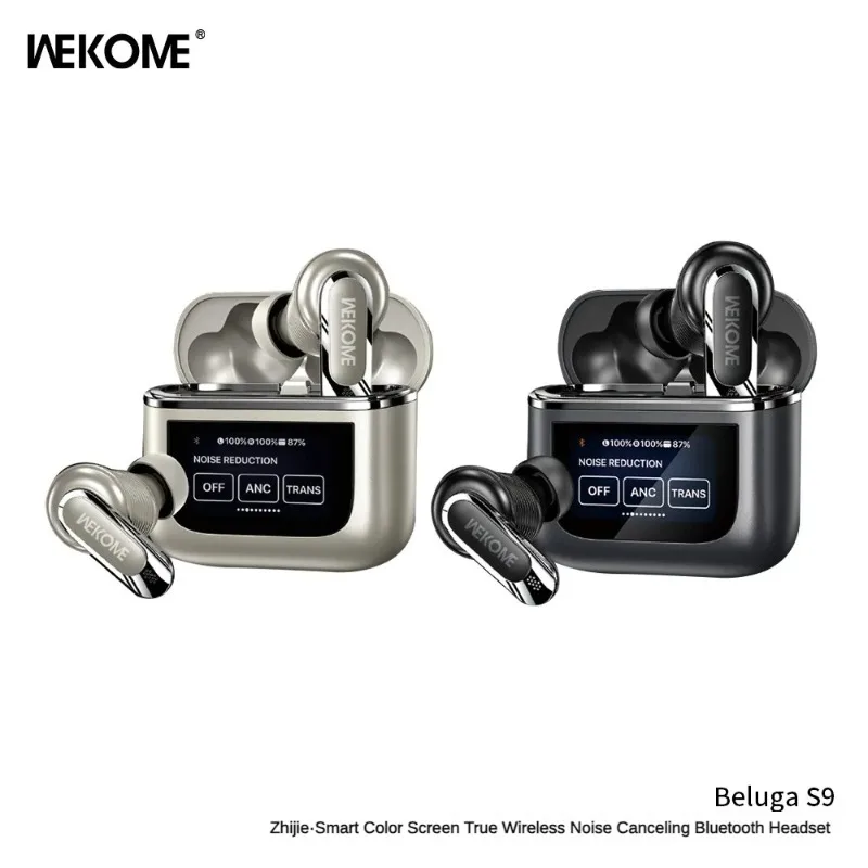 

WEKOME Beluga S9 intelligent color screen ANC active noise reduction wireless Bluetooth earphones with ultra long battery life