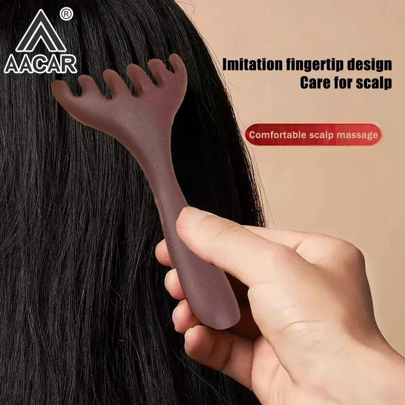 Lightweight 6-Claw Head Massager Anti-static Plastic Meridian Massage Comb Gua Sha Tool for Pocket Carry Use