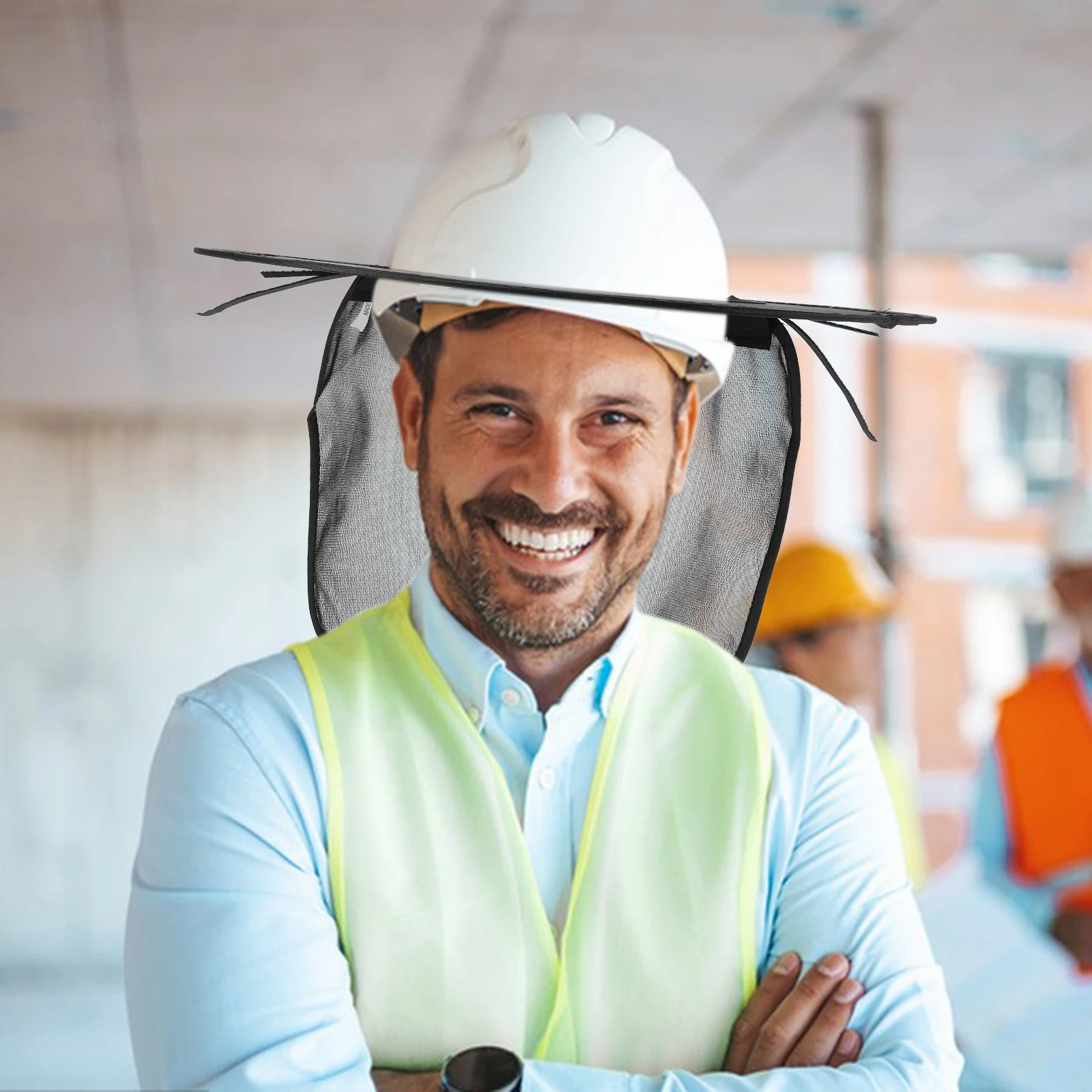 

Каска Солнцезащитный козырек с полными полями, сетчатый козырек, дышащие аксессуары для защиты, складная защитная шляпа для хранения на открытом воздухе