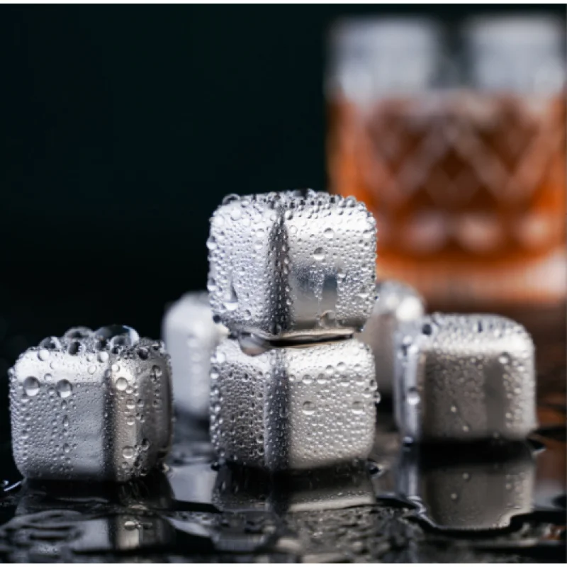 Premium 304 Stainless Steel Ice Cubes: Food-Grade Metal Pellets for Chilled Drinks & Delights