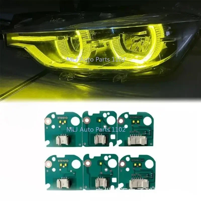 

For BMW 3 Series F30 F35 OE# 63117419615 63117419610 Headlight LED Module Daytime Running Light Module Yellow Color Angel Eyes