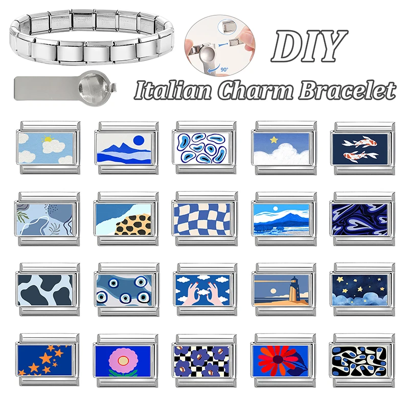 جديد جميل الحيوانات الأليفة القطط والكلاب وصلات سحرية إيطالية تناسب 9 مللي متر سوار الفولاذ المقاوم للصدأ النساء الرجال DIY بها بنفسك صنع المجوهرات #6