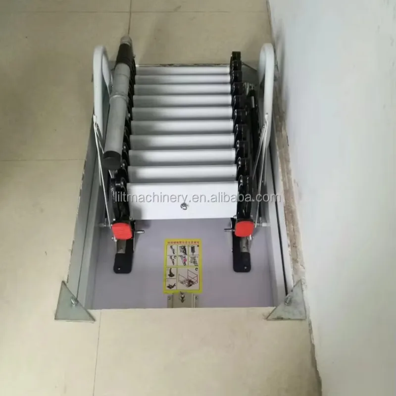 Customized Portable Compact Aluminium Alloy Modern Telescopic Ladder 300kg Load Capacity 12 Steps Folding Ladder 12.5ft Extended