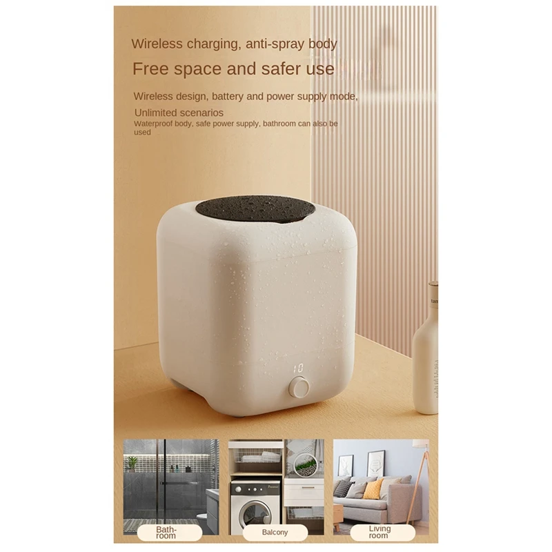 غسالة صغيرة منزلية محمولة، تطهير وتعقيم صغير، قطعة أثرية بيضاء سهلة التركيب