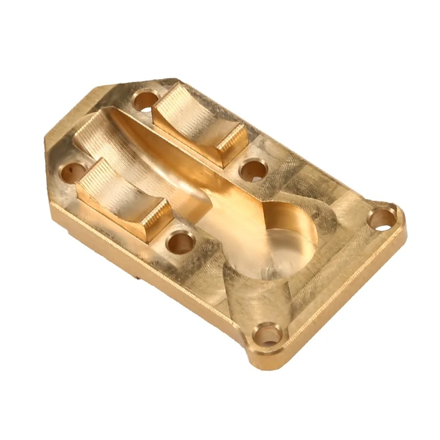 Cubierta de diferencial de latón para coche teledirigido, accesorio para AXIAL SCX24 90081 1/24 RC Crawler, carcasa delantera y trasera