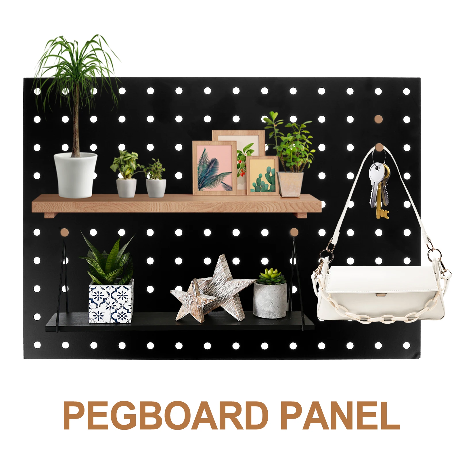 

Metal Pegboard Pegboard Wall Panels Large 356x25CM Black Single Wall Mount Tool Storage Organizer Garage Workshop Display