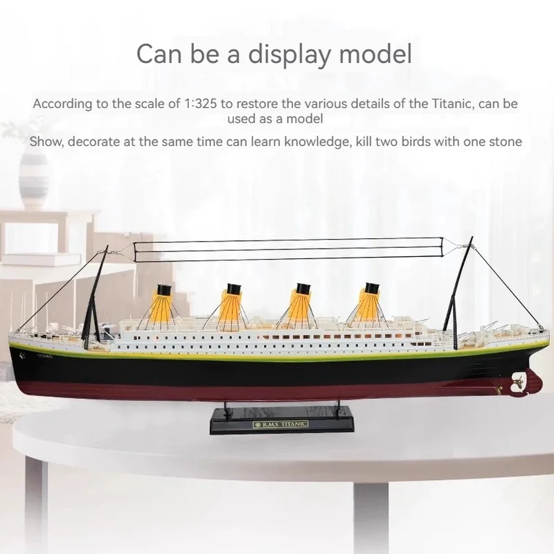 Titanic-barco de crucero con control remoto grande de 81cm, lancha rápida, modelo de juguete acuático, adorno de barco de carreras, barco de juguete eléctrico, regalo