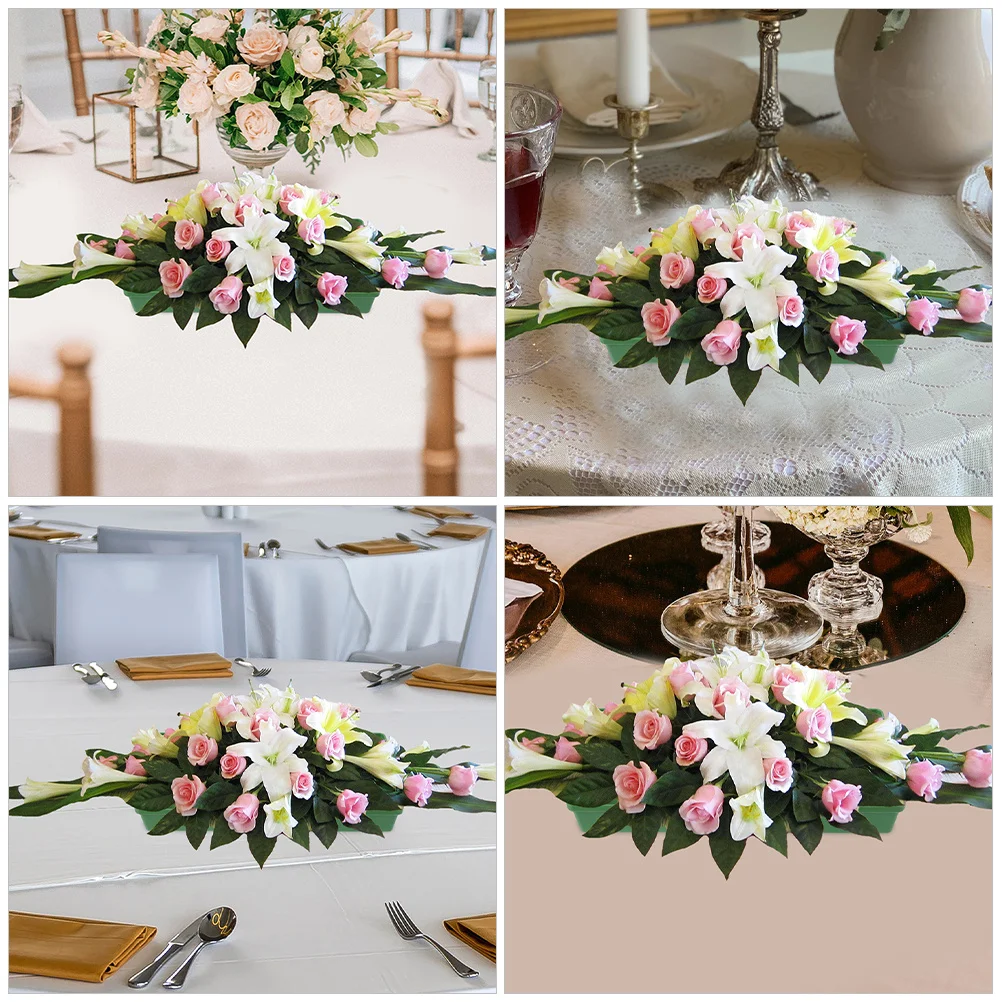 

7Pcs Plastic Foam Trays Flower Mud Holders for Floral Arrangement Wedding Party Supplies Foam Trays Flower Arrangement Supplies