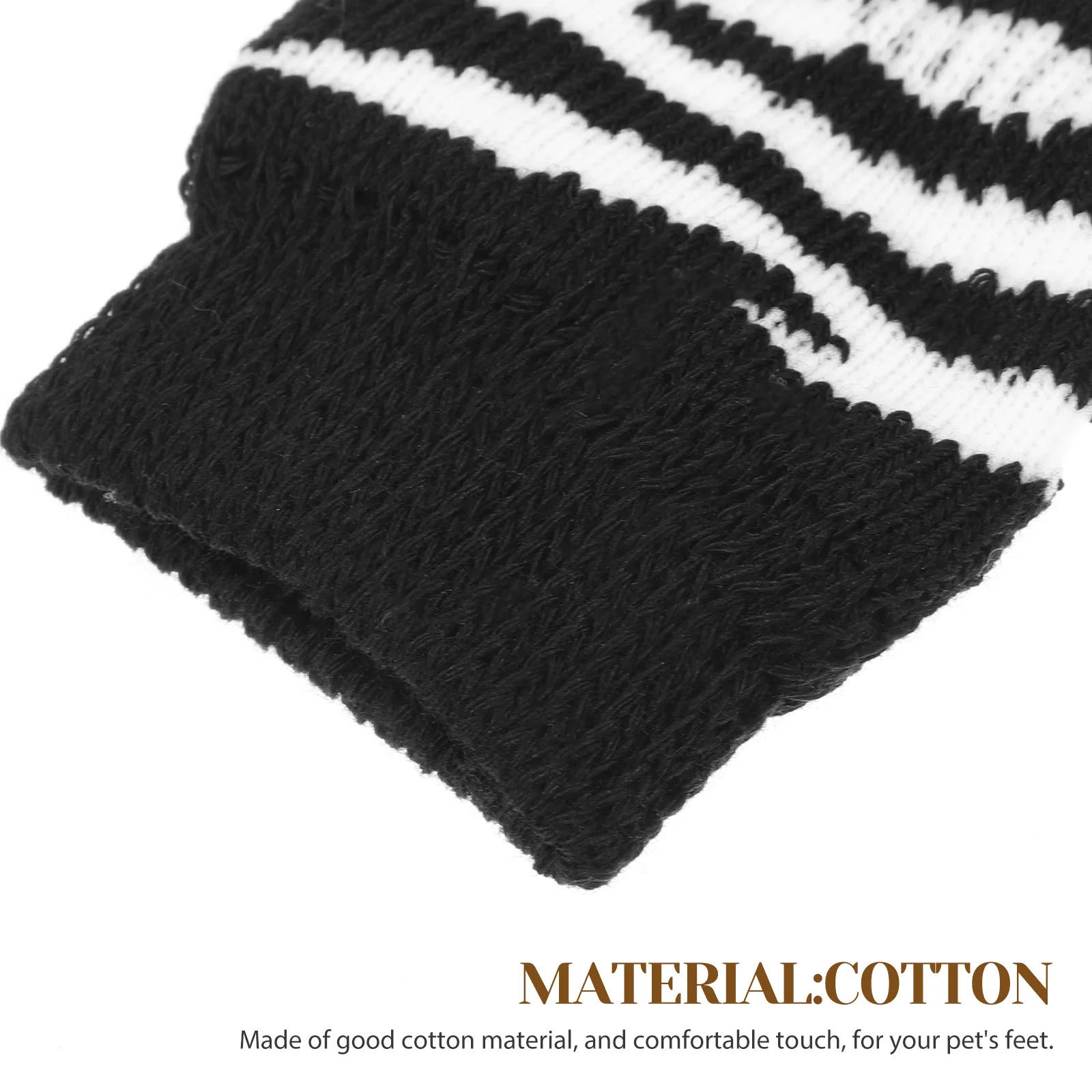 

1 set 1 Set Dog Leg Socks L Size Cotton Washable Reusable Breathable Pet Foot Warmers For Small Dogs Protective Puppy Socks