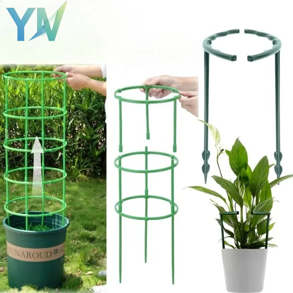 1-28 Stück Pflanzenstützstäbe für Kletterpflanzen, Stapelbare Rahmen für Zimmerpflanzen und Gartenpflege, Flexible Gartenstäbe