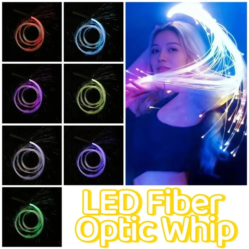 カラフルなled光ファイバーホイップ、充電式、人目を引くピクセルライトアップホイップ、キラキラ光る、クールな光るウェーブフラッシュホイップ、ナイトショー用