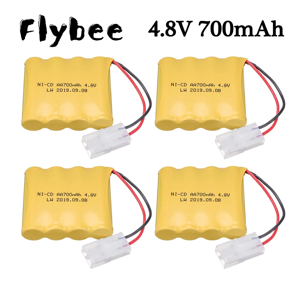 NiCD 4.8 V 700mAh AA batteria ricaricabile Tamiya plug per RC giocattoli elettrici auto camion barca 4.8 V Volt Bateria all'ingrosso 10 pezzi