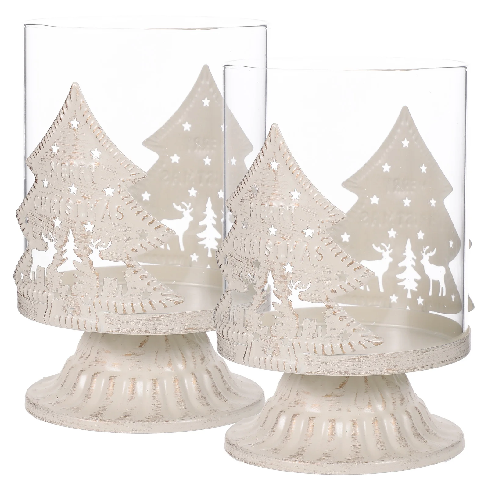 2 قطعة رف عيد الميلاد الأنيق لزينة سطح المكتب حامل شموع عيد الميلاد لحامل إنشاء الجو الدافئ #2