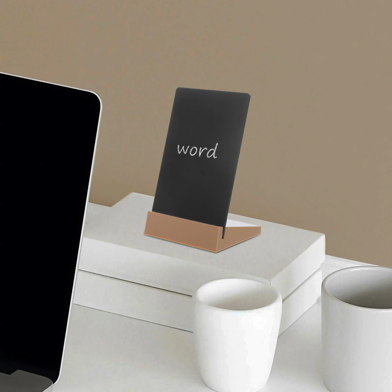 

1pc Hand Drawn Small Chalkboard For Writing Decorative Message Board Sign Mini Blackboard Table Decor Erasable Answer Board Home
