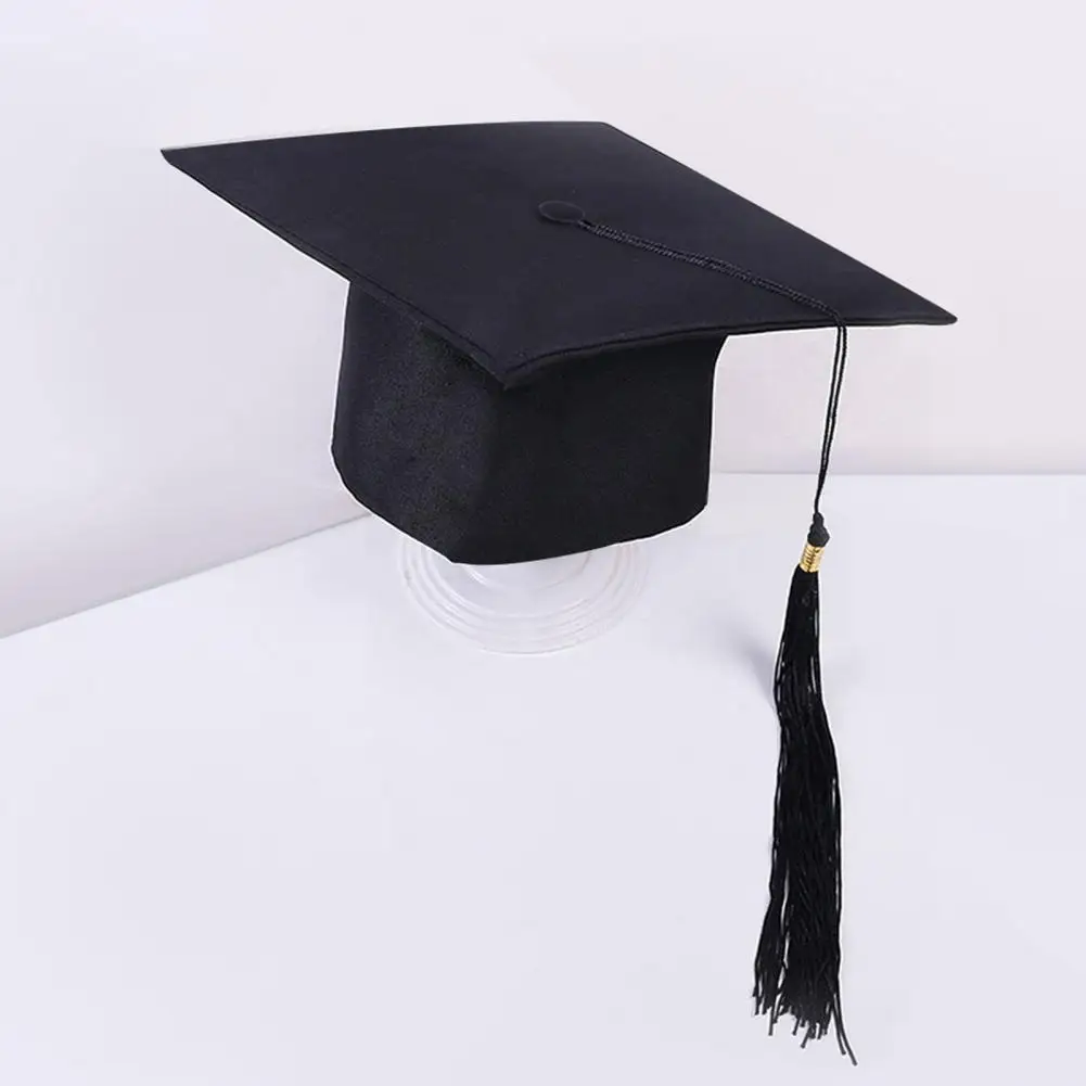 Decorações para Festa de Formatura Unissex: Conjunto de Capelo de Formatura Fosco com Faixa de Cetim e Estola de Felicitações para Cerimônias de Ensino Médio e Universitário