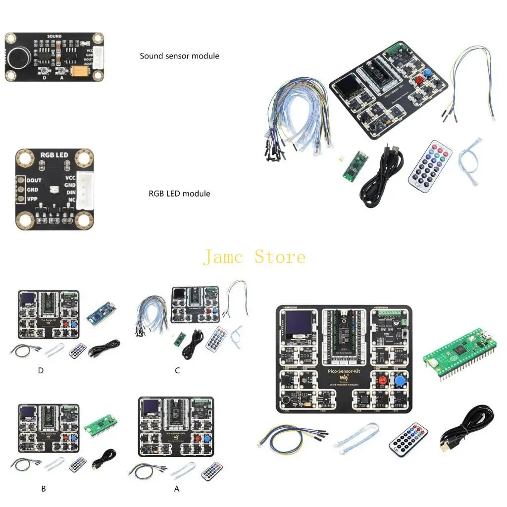 

LX0B for Pico Learning Electronics and Programming Platform Based on Pico with 15 Detachable Module