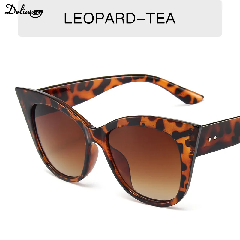 1pcs New Cat Eye Sunglasses Woman Fashion Big Frame Cat Sun Glasses Female Retro Shades UV400 Black White Color Oculos De Sol image 4