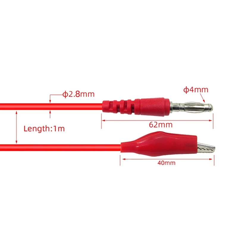 41PCS Multimeter Test Lead Kit 4MM Banana Plug To Alligator Clip Test Lead With Wire Piercing Probes Alligator Clip Easy To Use