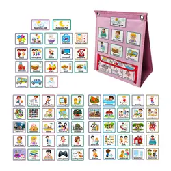 Visual Schedule for Kids Teaching Aids with 70 Cards Home Chore Chart Visual Planner for Children Kids Boys Girls Birthday Gifts