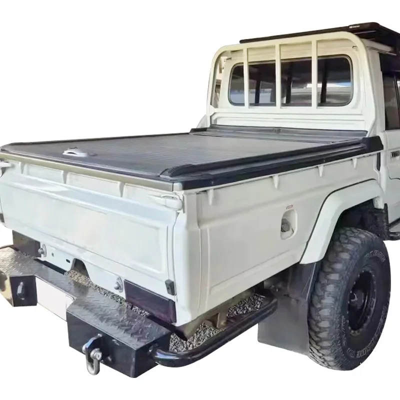 High Quality Aluminum Manual Roll-Up Tonneau Cover LC 4-Door Double C Pickup Bed