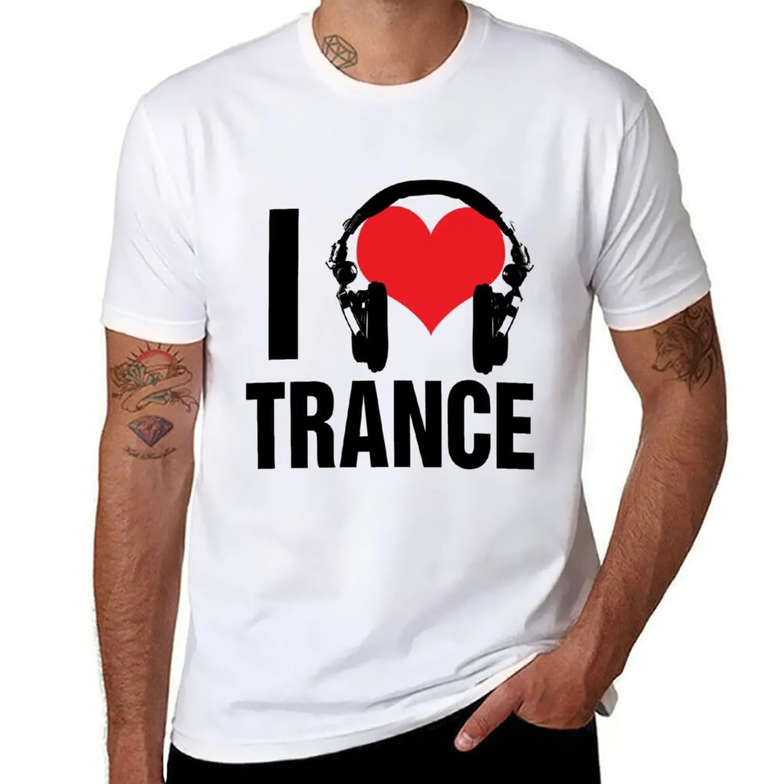 

I Love Trance Music T-Shirt t shirt custom print men t shirt cotton 100% T-Shirt
