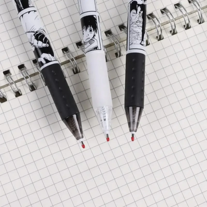 Naruto 6Pcs/set Gel Pen Anime Uchiha Itachi 0.5 Lack Ink Signature Pen School Writing Supplies Stationery Children Festivalgift