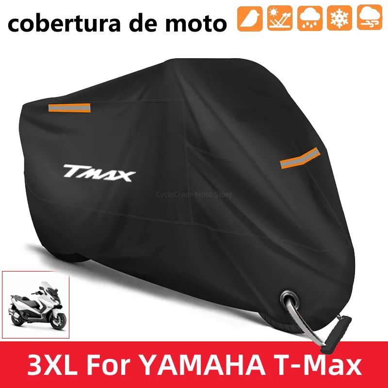 防水バイクカバー屋外スクーター用防塵およびレインカバーyamaha-max500tmax500-560