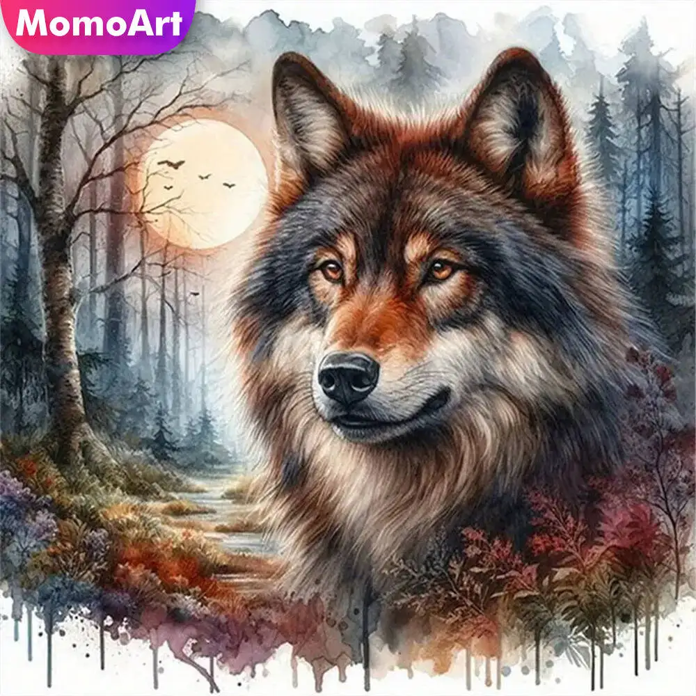 Momoart Bär Diamant Mosaik Tier voller Runde Diamant Malerei Mond Stickerei neue Ankunft handgemachte Hobby