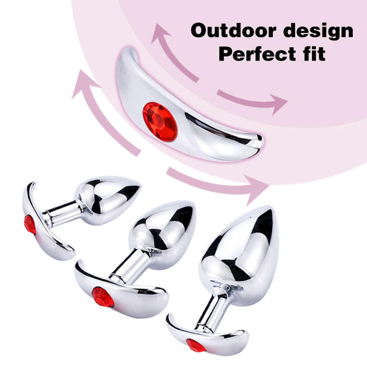 1Pcs, Metal outdoor anal plug, anchor base Fit the hip design, adult sex toys