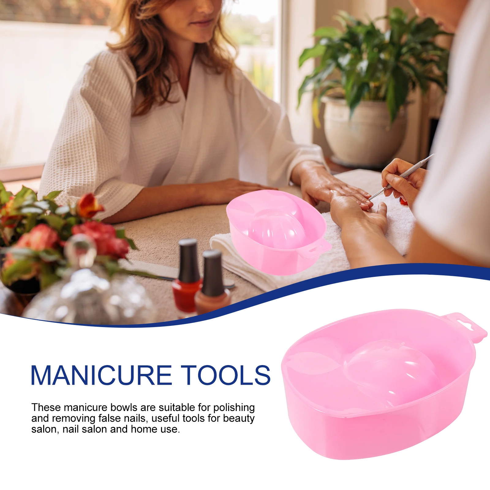 อ่างแช่เล็บ 1 ชิ้น สำหรับดูแลเล็บ บำรุงเล็บ ถอดเล็บปลอม บำรุงหนังกำพร้า ใช้ได้สองแบบ สำหรับใช้ในบ้านและร้านทำเล็บ