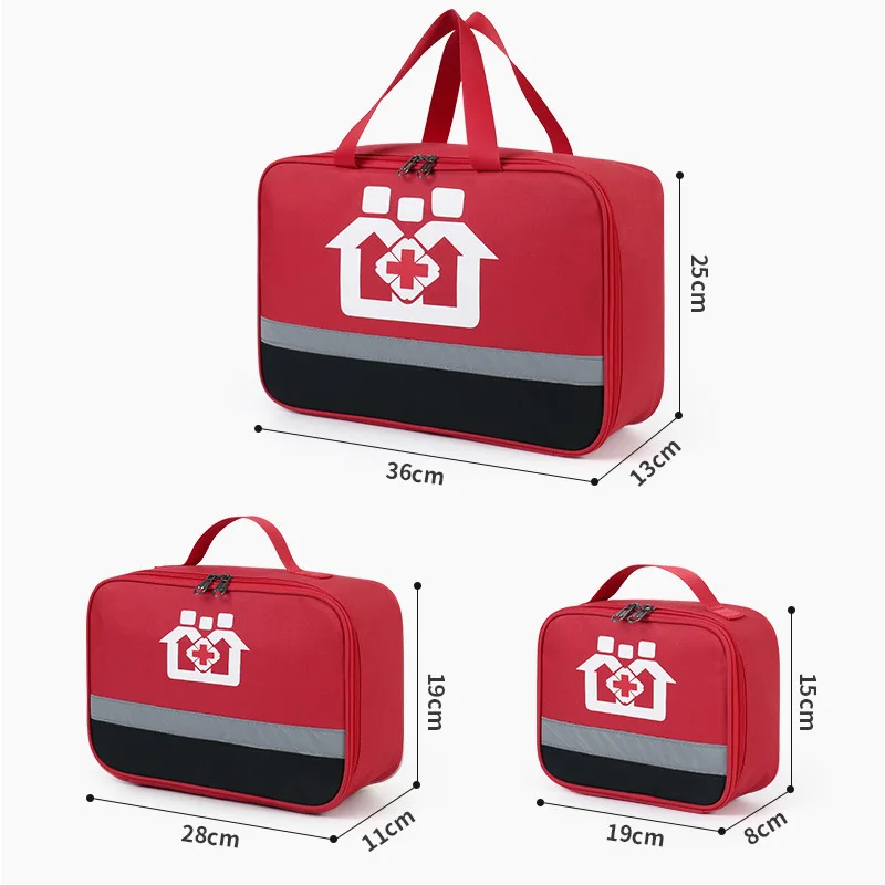 Borsa portaoggetti in tessuto Oxford multiruolo confezione medica per uso domestico di grande capacità Kit di pronto soccorso per la conservazione