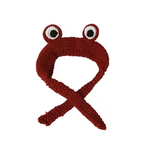 Gift Idea Cute Knitted Frog Hat Knitted Warm Women Beanie Hat Korean Style Warm Hat Cap Costume Accessory