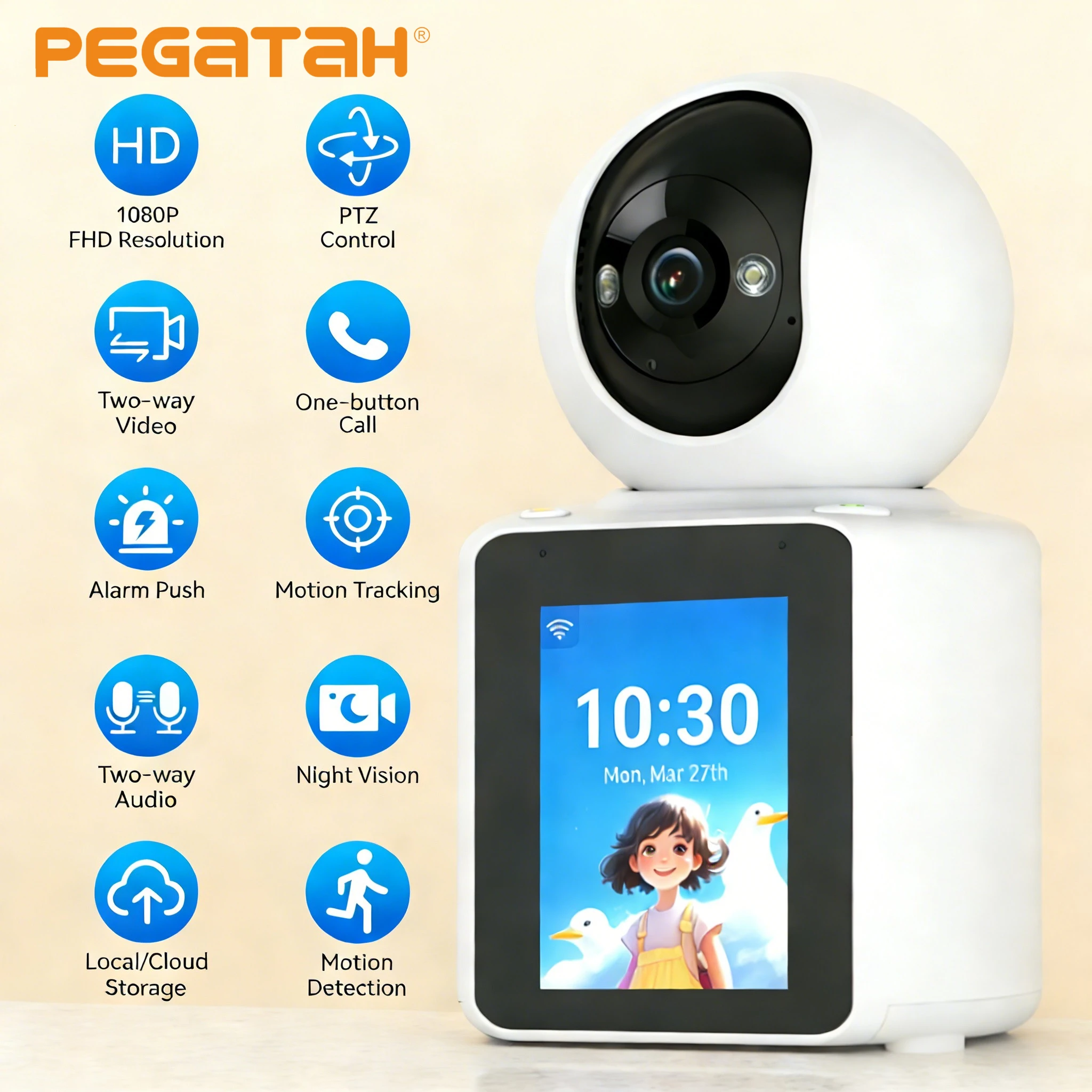 

Baby Monitor Camera Wifi Baby Nanny Security Cam Motion Tracking Home Video Call Wireless CCTV PTZ IP Surveillance Camera