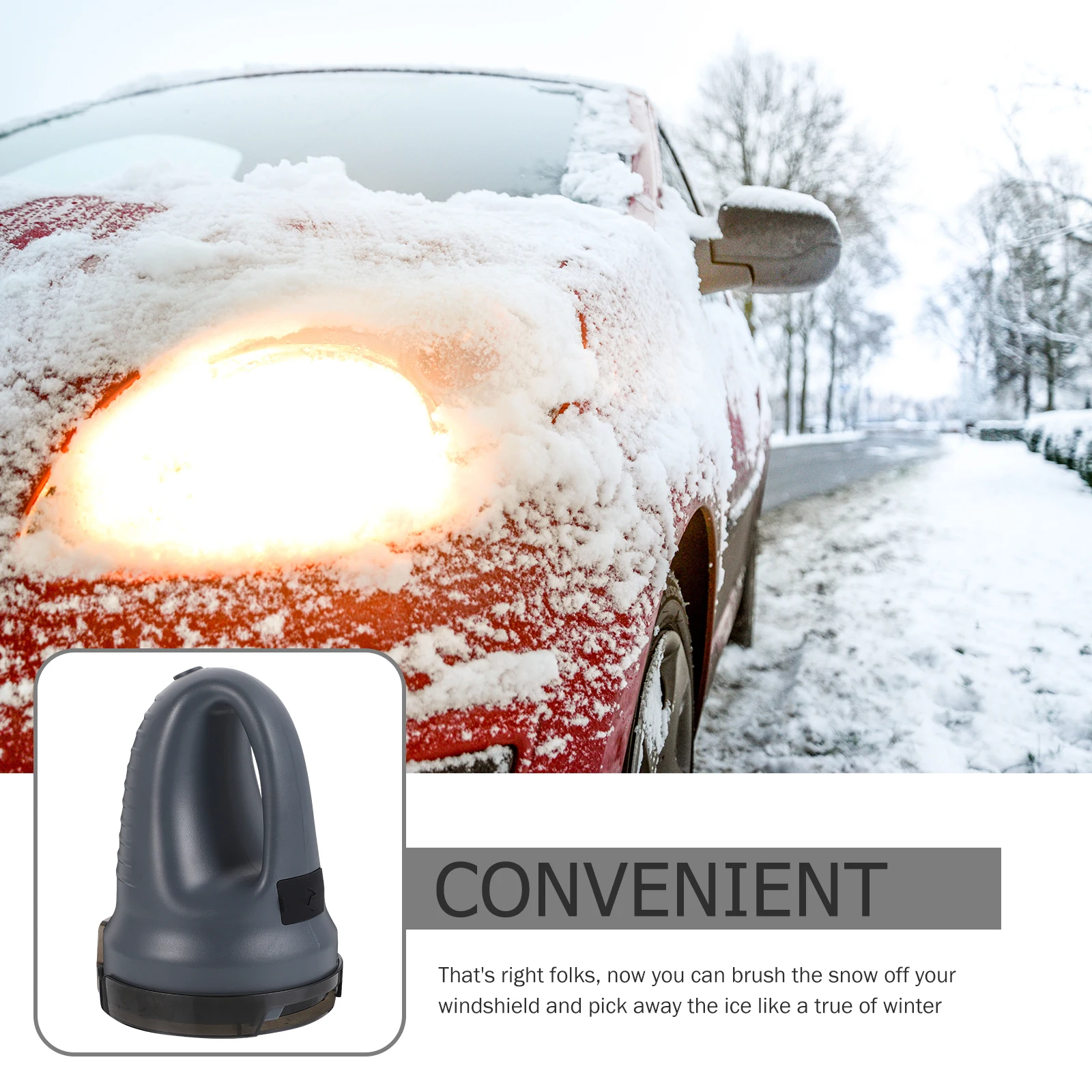 

Snow Scraper Snow Removal Tool Compact Electronic Handle ABS Material Frost Remover Windshield Cleaning Home Supplies Durable