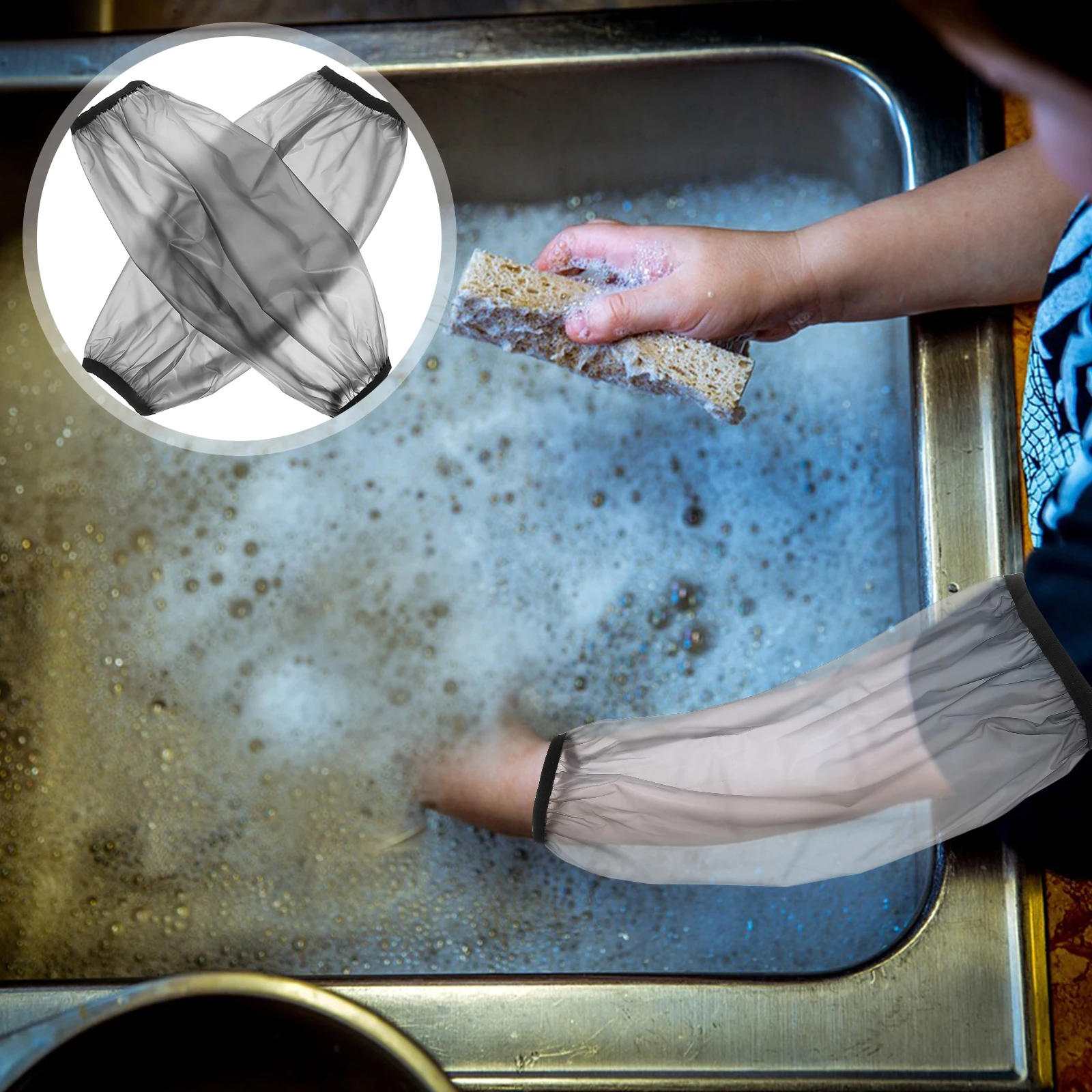 

2pcs Waterproof Oilproof Arm Guards for Men Women Adults Students Soft Forearm Protection Cooking Cleaning Gardening
