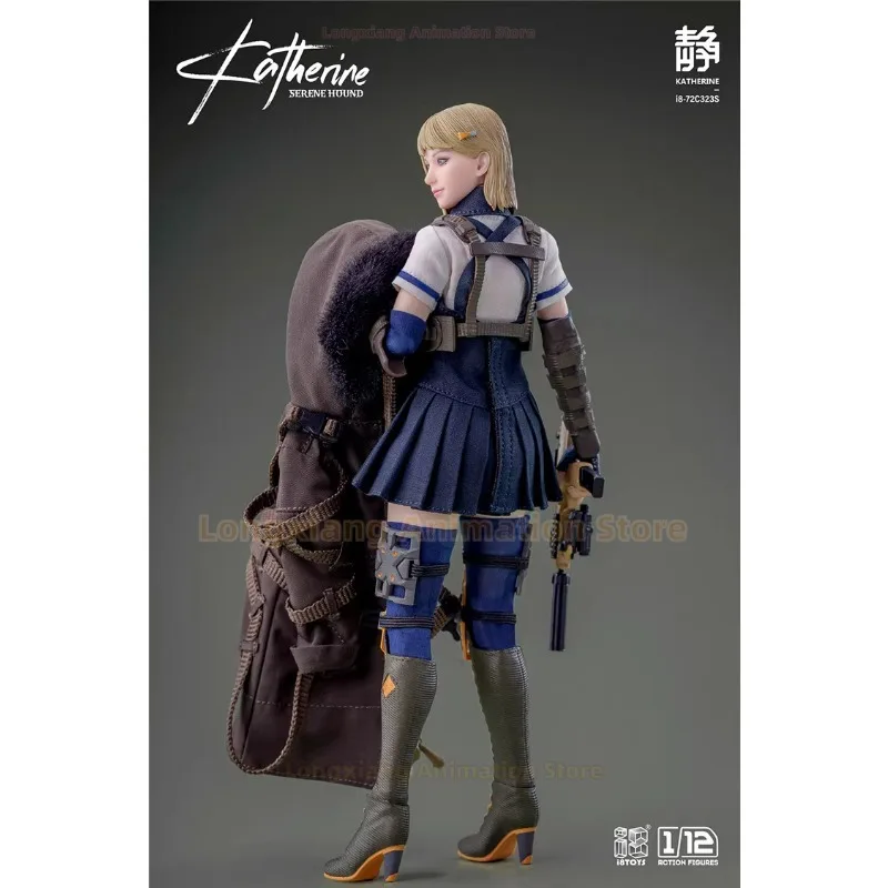 شحنة 24 ساعة I8Toys 1/12 سلسلة كلب هادئ كاثرين I8-72C323 نموذج متحرك للعين مجموعة هدايا #4