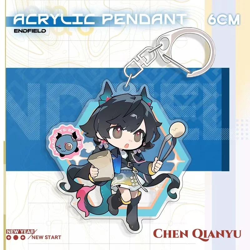 New Arknights:Endfield Keychain 2026 Gilberta Perlica Yvonne Chen Qianyu Keyring Cute Cartoon Anime Game Backpack Jewelry Gift