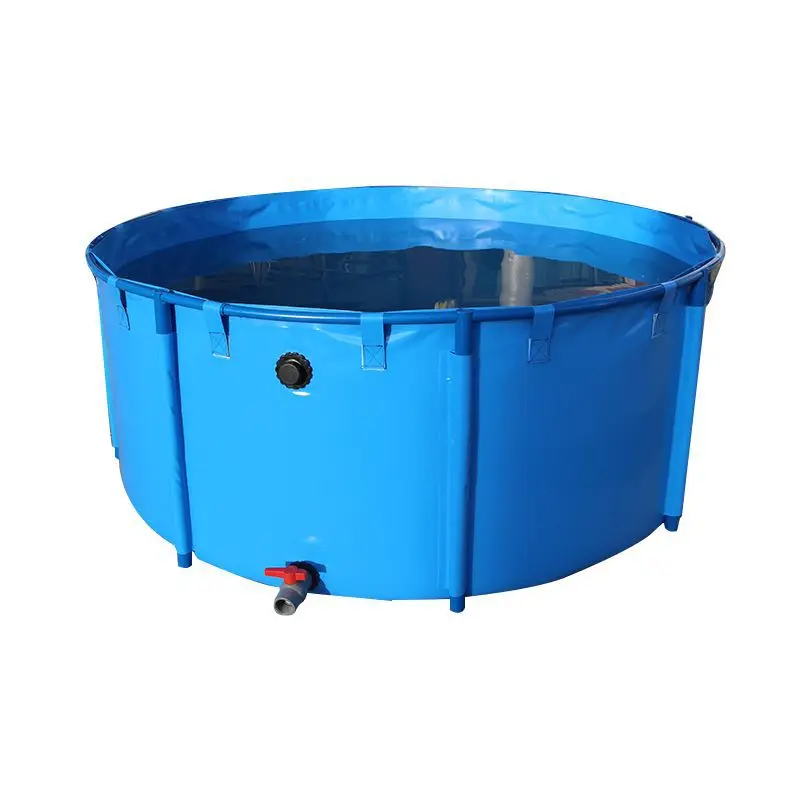 Suporte redondo lona lagoa de peixes doméstico dobrável engrossado koi sanguessuga matter lagoa ao ar livre simples piscina tanque de água