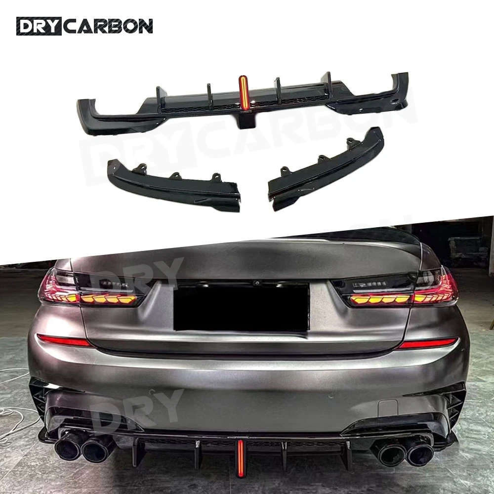 

Car Accessories Rear Bumper Lip Diffuser Splitter Gloss Black Rear Lip Fit For BMW 3 Series G20 G28 M Sport PP 2019-2021