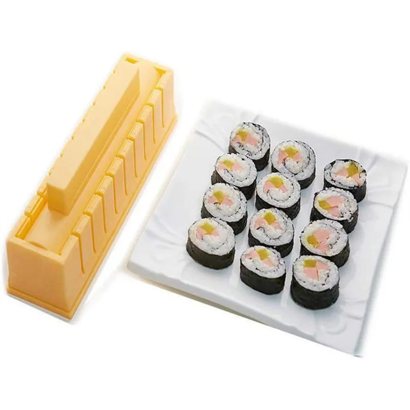 MOPHE-DIY Sushi Maker Kit-Mold Set, Easy To Use Helping Tool For Making Round Shaped Sushi