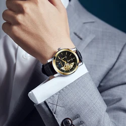 UTHAI M4 Men Mechanical Watch Day And Night Switching Luminous Fully Automatic Mechanical Watch Hollowed Out Multi Dial