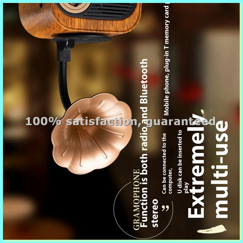 

Ретро-колонка Bluetooth из дерева, портативная беспроводная мини-аудиосистема для улицы с TF, FM-радио, воспроизведением музыки MP3 и сабвуфером - ELEC