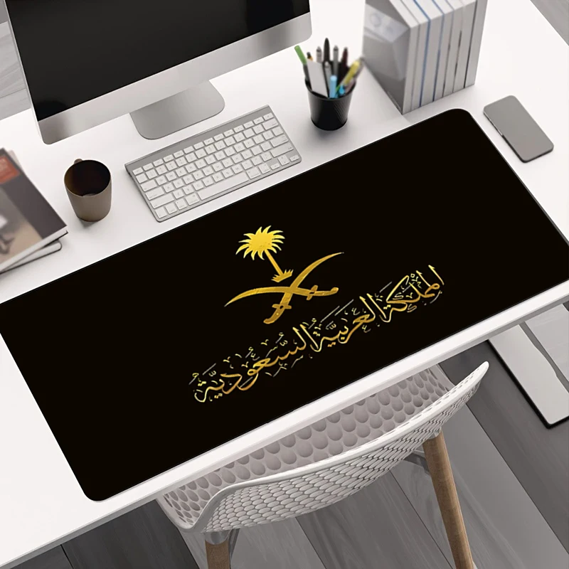 

Kingdom Of Saudi Arabia Flag Mouse Pad Gaming Locking Edge printing Big Computer Gamer Large Rubber Art Mousepad Laptop Desk Mat