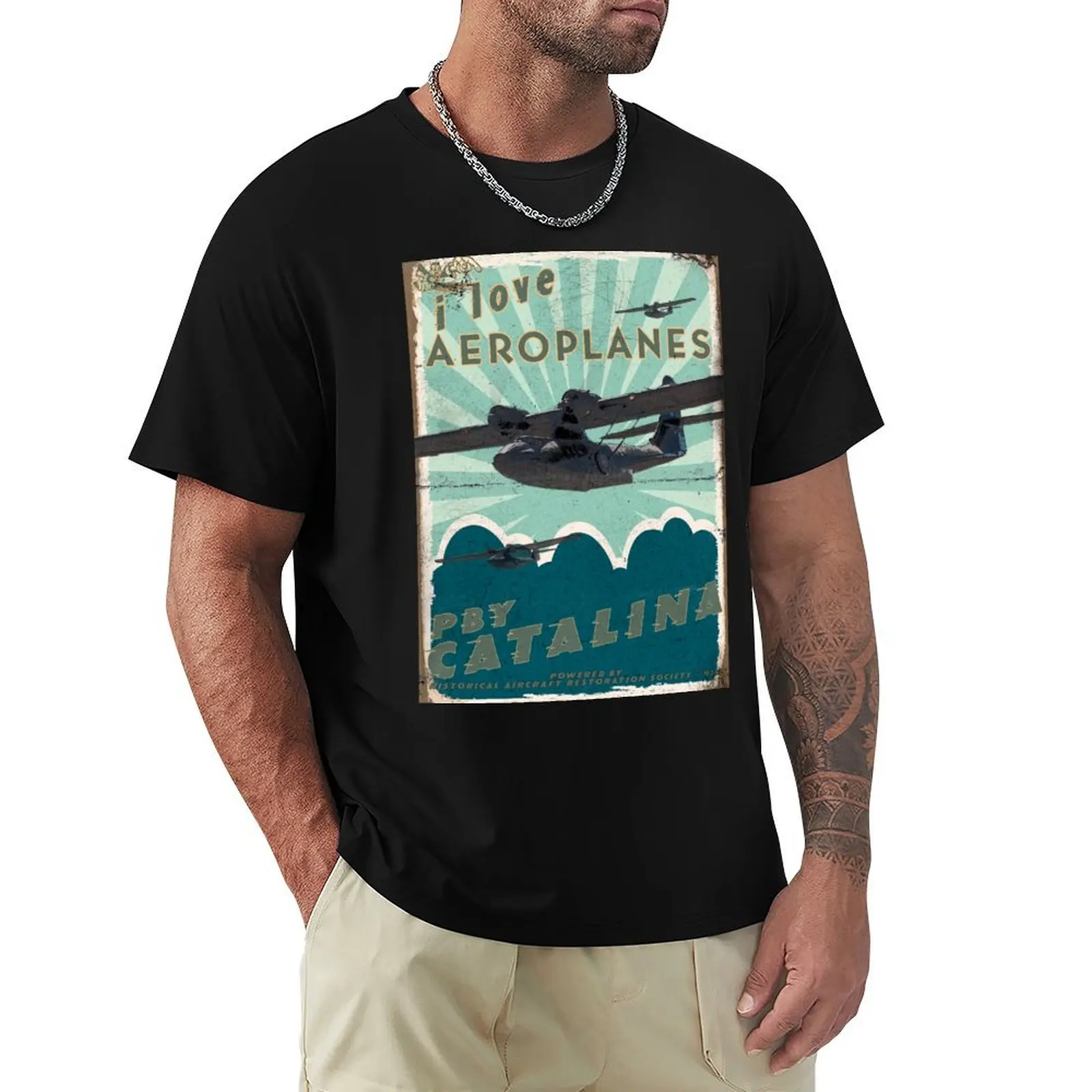 

Flying boat illustration_01AG T-Shirt affliction shirts plus size tops mens workout shirts