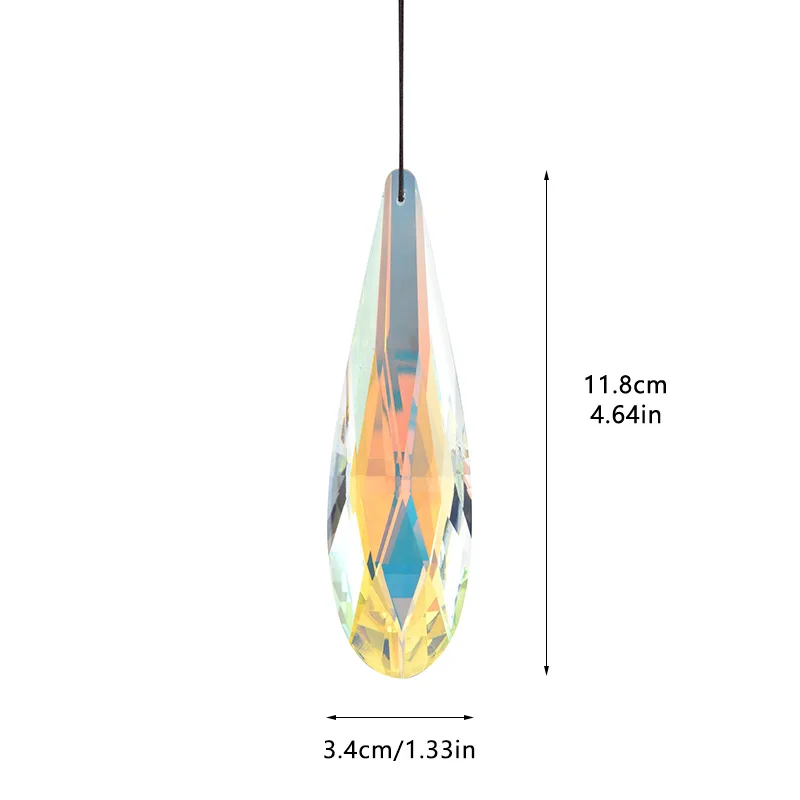Colorful Slender Water Drop Crystal Prism Hanging Pendant Home Decor Chandelier Crystal Prism Pendant