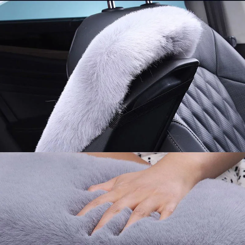 Universal Car Armrest Cover Plush Warm Pad Anti Slip Design Center Console Protector For Auto Interior Decor Cute Fluffy​